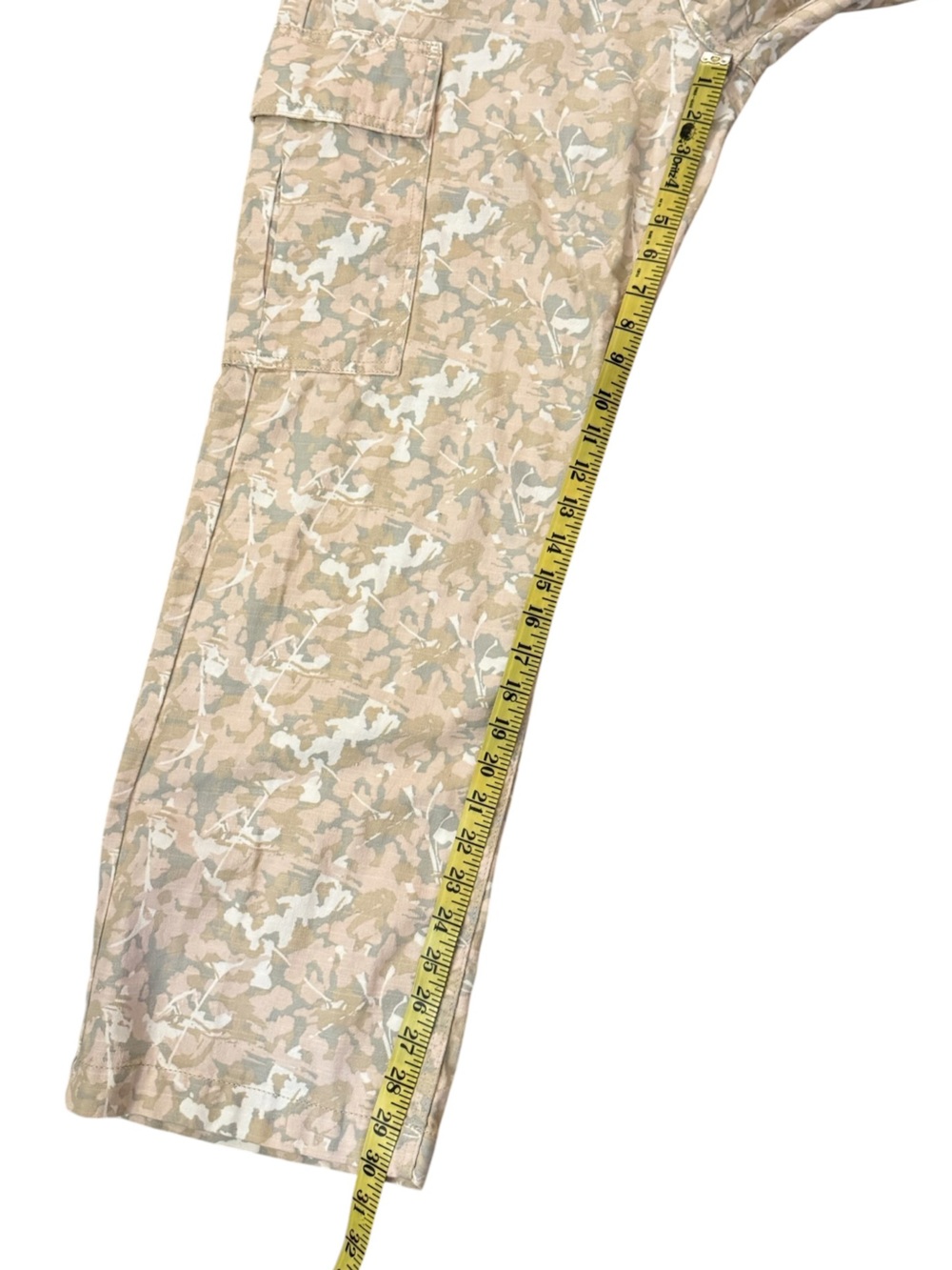 Cotton On Desert Camo Cargo Pants High Rise Utility Wide Straight Leg Tan Sage 8 - Picture 11 of 14